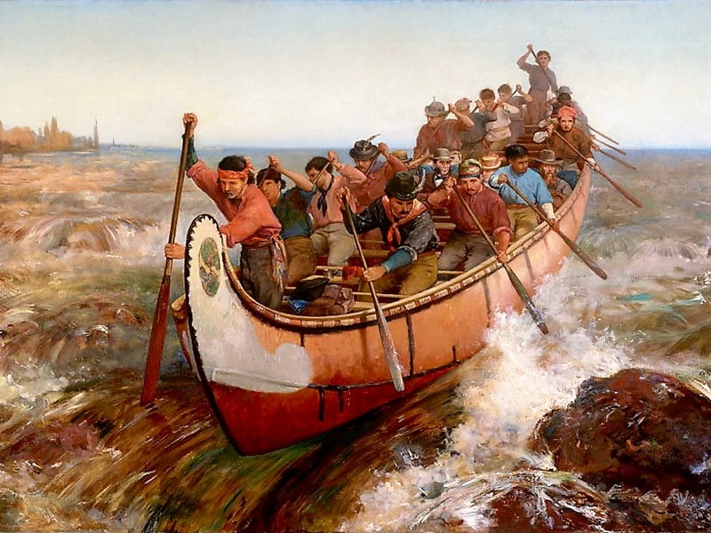 1838-Frances Anne Hopkins - Scendendo le rapide